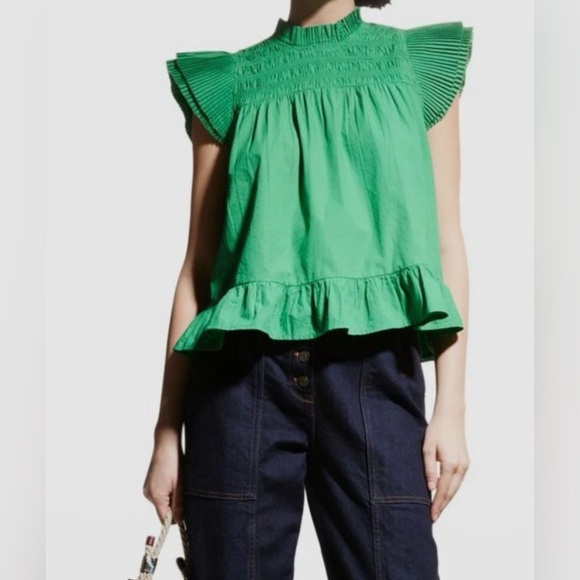 Love The Label Tops - Love The Label Poppy Top in Kelly Green $175 Size Small